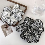 플라워패턴 곱창끈 헤어슈슈 머리끈 헤어끈