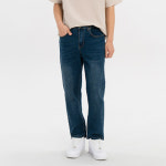 나타났다 남자 테이퍼드 핏 스판 데님 팬츠 진청 30