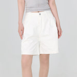 닷이프 여성용 데이민 핀턱 데님 버뮤다 팬츠 M P24SS1-A0399