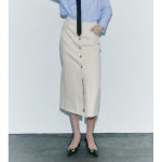 자라 ZARA 여자스커트 데님스커트 앞트임 기본 S 03H0227