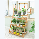 가드닝 3단 대나무 화분진열대B