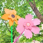 봄 대형 바람개비 꽃 종이 diy 만들기 키트 유채꽃노랑 1개
