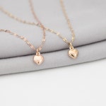 루키스톤 미니 통통 하트목걸이 14k목걸이 로즈골드