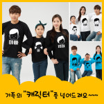 캐릭터가족 - 긴팔 유색 가족티 여아 11호 약8-9세 흰색