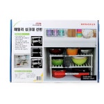 위아래 그릇 접시 보관 싱크대 스텐 2단 선반 캠핑 옷방 사무실 피규어 폭 1개