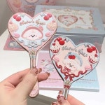 탁상 꽃 노우즈 네버 샵 컬렉션 핸드헬드 메이크업 거울 사랑 모양