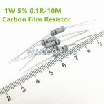 500 개 가방 1W 5 탄소 필름 저항기 1R 1 1R 2R 3R 49 100R 1개 1R-10R