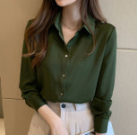포플러앤씨 웬디 오피스 블라우스 그린