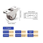4PCS 미니 가구 캐스터 바퀴 로우 프로파일 소프트 고무 롤링 카트 서랍 용 미니 리지드 사일런트 휠