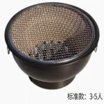 옛날 화로 흙난로 숯불화로 바비큐 구이판 황토 화덕 흙난로 그릴 스테인레스 테두리 1개