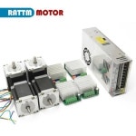 4축 Nema23 스텝퍼 모터 키트 엔진 드라이버 전원 컨트롤러 TB6600