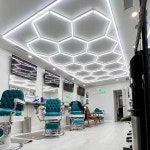 V벨트 v벨트 이발소 헤어 살롱 체육관 LED 천장 조명 육각 차고 조명 벌집 LED 튜브 자동차 디테일링 110V