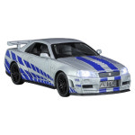 하루상나하 | 1 32 GTR R34 스카이 라인 합금 시뮬레이션 자동차 모델 다이캐스트 장난감 차량 성난 장식 소년