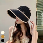 여성 바캉스모자 비치썬캡 챙넓은썬캡 니트돌돌이모자