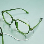 오각 심플 안경테 그린