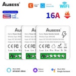 AUBESS 투야 와이파이 미니 스위치 라이프 DIY 벽 전력 모니터링 양방향 제어 알렉사 구글 홈 앨리스용 16