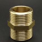 황동 파이프 육각 니플 피팅 퀵 어댑터 물 오일 가스 커넥터 BSP 수나사 1 8 1 4 3 8 1 2 3 4 1 1 1 4