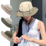 남녀공용 사파리햇 정글모자 캠핑 여행 등산모자 챙 카키-베이지