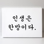 인메이블 인메이블 쓸데없는선물 개업 신혼 집들이 친구 응원 합격 의지 용기 좋은글귀 재미있는 특별한 선물 23 인생은 한방 6호 40 9x7