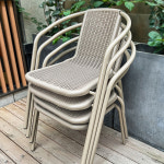 탄소강 2인용 원형테이블 의자 세트