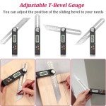 전자 각도기 디지털 각도계 스테인레스 스틸 멀티 눈금자 360 파인더 목공 측정 도구