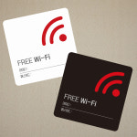 Wi-Fi5 부착형 정사각 소형안내판