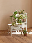 빈티지 다육 식물 실내 선반 스탠드 화분대 인테리어 원목 정원