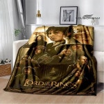 L-Lord of the Rings 따뜻한 플란넬 담요 부드럽고 가정 여행 담요 침대 라이닝 생일 선물