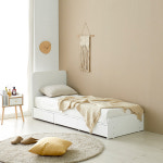 네이처스토리 르마인 슬림헤드 3단서랍 빅수납 침대 MS 독립형스프링