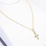 미니골드 미니골드 김천쥬얼리 더블 크로스 팬던트 트윙 0 3 체인 목걸이 약 옐로우골드 PONM4016 NHNM4002