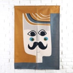 가림막커튼 주방 야외 카페 입구 가림막 남자얼굴