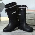 레인 부츠 끈조절 방수 장화 가벼운 데일리 신발 장마