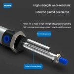 HEBAI MAL 미니 실린더 공압 16 20 25 보어 25 50 100 125 스트로크 복동 알루미늄 합금 공기 Stroke Bo