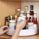 회전 양념통 정리대 원형 트레이 다용도 정리함 주방정리 수납용품