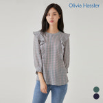 올리비아하슬러 올리비아하슬러 라운드 프릴 블라우스 OH0FBL202
