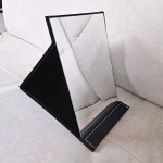 대형 가죽 접이식 탁상용 거울 화장 스탠드 화장대 미용실