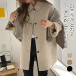 보온성이 새로운 디자인의 여성 울 코트 낙타색 S 40-50kg