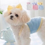 크레용펫 강아지 옷 리본 하트 나시