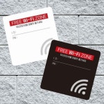 Wi-Fi ZONE3 부착형 정사각 소형안내판