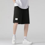 버뮤다 로고 패치 포인트 남성 허리밴딩 반바지