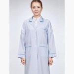 줄지 여성용 영양사 의사 가운 유니폼 약국