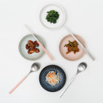 라온누리 스크래치 없는 델라 올스텐 컬러 수저세트 딥블랙 4벌