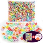 비즈구슬 칼라 파스텔비즈 키링만들기 대용량 -알파벳 07 알파벳