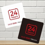 24시간영업중5 부착형 정사각 소형안내판