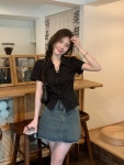디자인 센스 틈새 기질 만능 반팔 나비넥타이 8139N416626