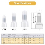 단자 압착 폐쇄형 커넥터 10 16 PCS 절연 22 키트 120 14 12 나일론