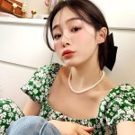 아크릴진주목걸이 악세사리 ONE