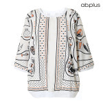 AB PLUS ab plus ab plus 라운드넥 데칼코마니 패턴 티셔츠