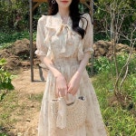 린 린 여리핏 플라워 쉬폰원피스 여성 롱원피스