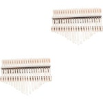 엄지손가락 피아노 액세서리 수제 칼림바 키트 DIY 21키 교체 손가락 나무 금속 12 8x1cmx2pcs